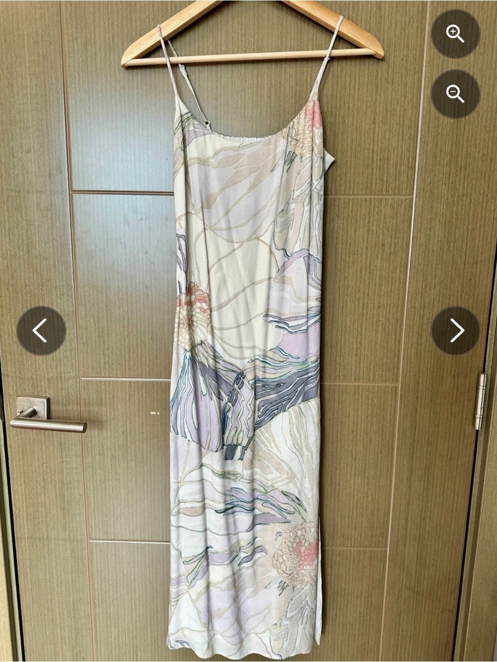 Wilfred Floral Slip Dress in Ivory with Pastel Pink and Sage - Picture 2 of 3